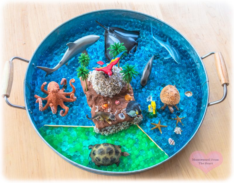 Learning and Exploring Through Play: Seaside Small World Tuff Tray