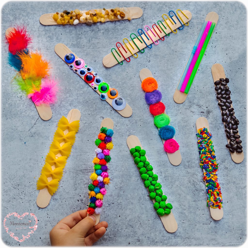 Montessori Tactile Sensory Craft-Sticks