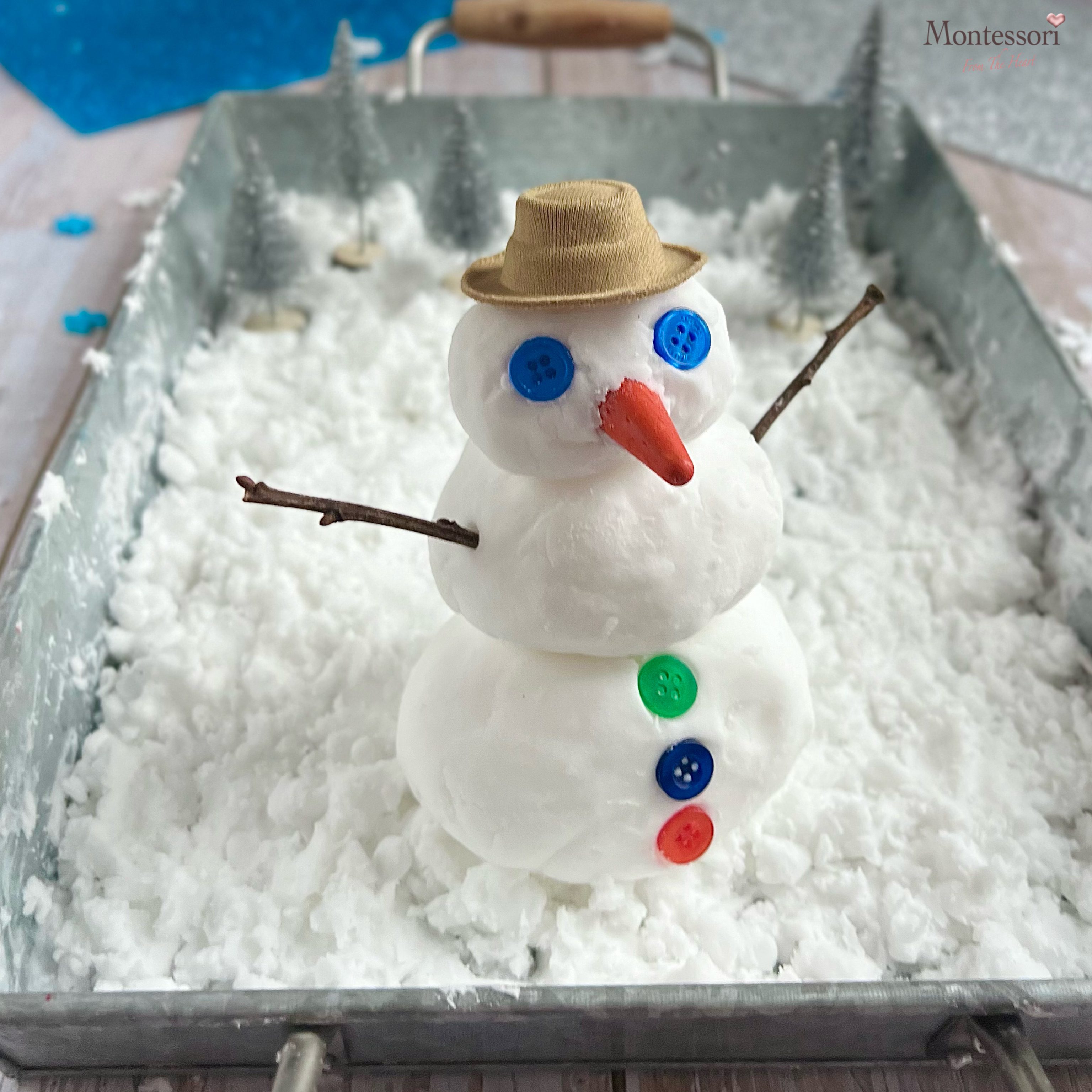 2-Ingredient Fake Snow Recipe - Engaging Littles